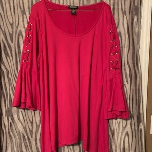 Pink Bell sleeve Blouse